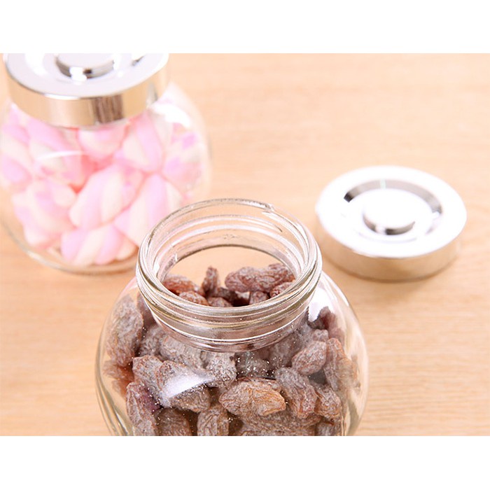Hũ Thủy Tinh 110ml Đựng Gia Vị - Tứ Quý - Có Nắp