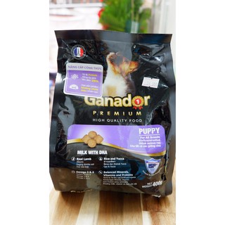 Thức ăn cho chó con GANADOR PUPPY VỊ SỮA & DHA 400GR (Tím)