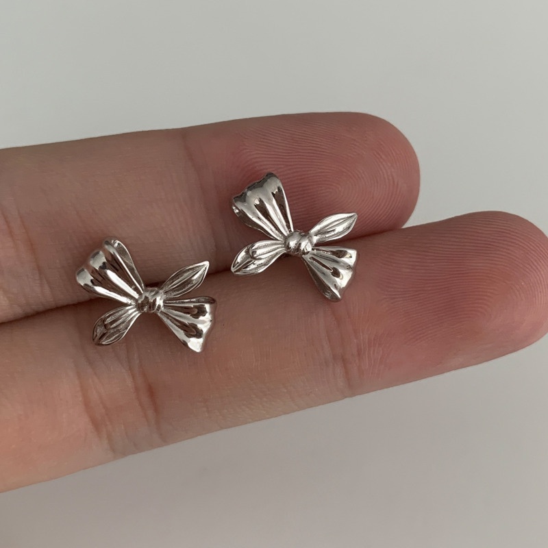 Đôi Khuyên Tai Thắt Nơ Phong Cách Hàn Quốc Sang Trọng Dành Cho Nữ