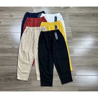 Quần baggy 9 tấc Linen đũi cotton mặc gọn , tôn dáng Hàng VNXk