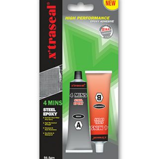 Keo ab epoxy x'traseal màu xám 2×17ml