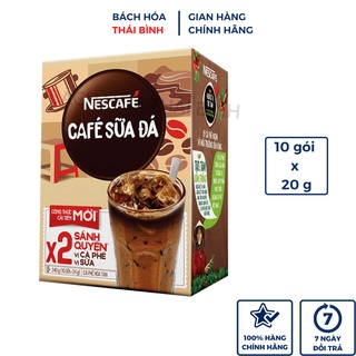 Cà phê sữa đá hòa tan Nescafe 3in1 hộp 10 gói x 20g