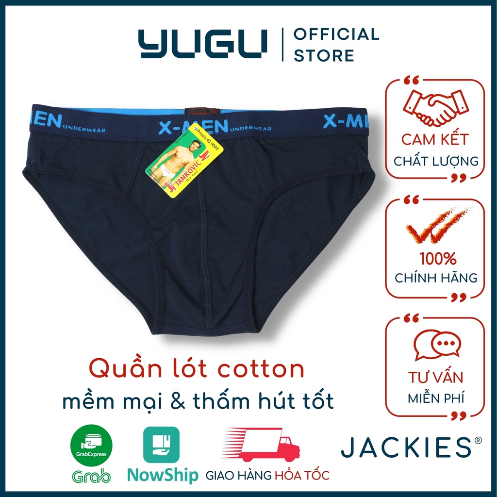 Quần sịp nam cotton 4 chiều JKV4509 - YUGU - Đồ lót nam thông thoáng 40kg-70kg hàng công ty Việt nam, 1 chiếc, che tên