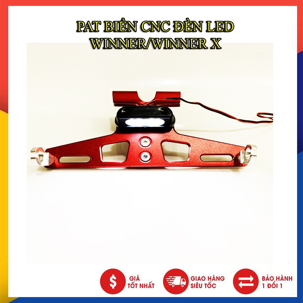 PÁT BIỂN SỐ NHÔM CNC CHO WINNER/ WINNER X CÓ ĐÈN LED ( X1R)