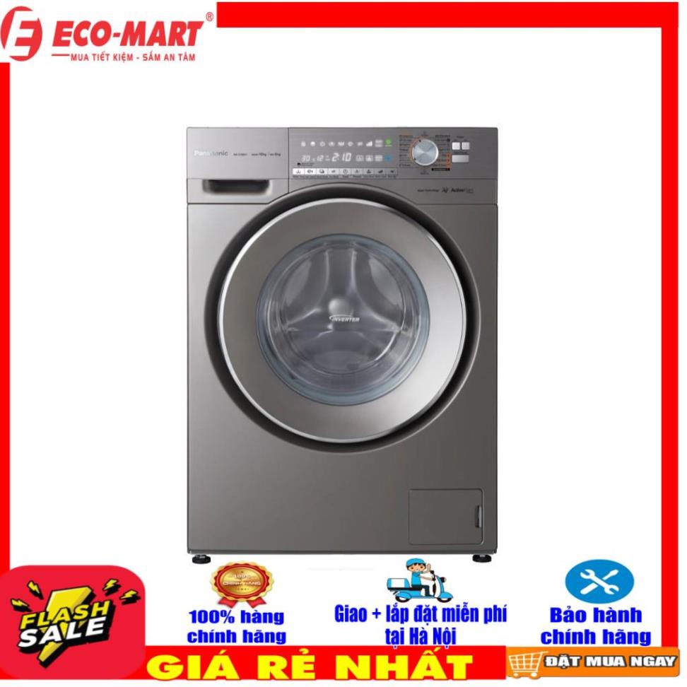 NA-S106X1LV2 Máy giặt Panasonic cửa ngang 10 kg giặt 6 kg sấy( bạc) NA-S106X1LV2 Miễn phí giao+Lắp đặt tại Hà Nội-đi tỉn