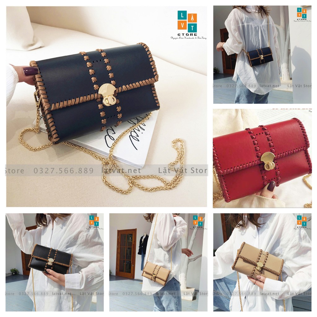 Túi đeo chéo cổ điển Retro - Bộ kit tự may túi handmade - Nguyên liệu đầy đủ cắt sẵn