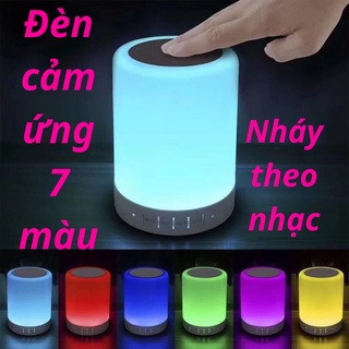 Đèn ngủ cảm ứng 7 màu tích hợp loa bluetooth, trang trí phòng ngủ