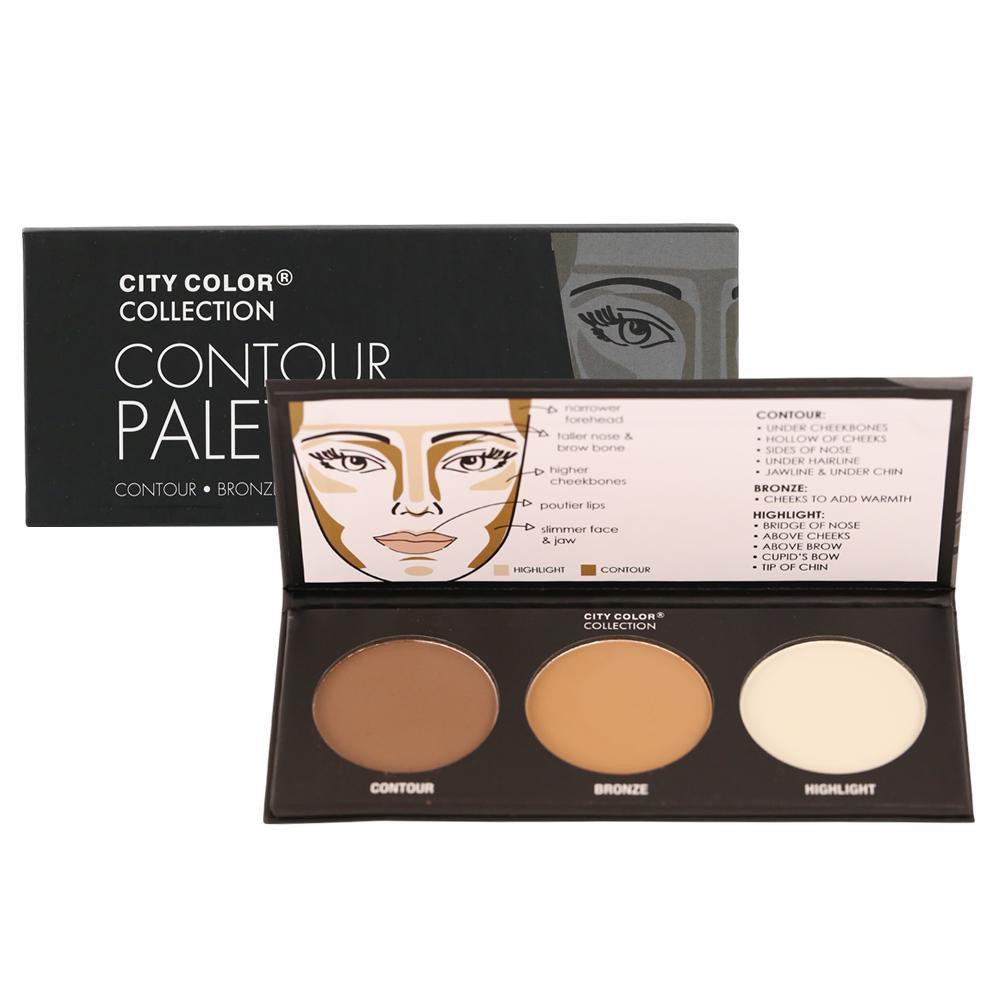 PHẤN TẠO KHỐI 3 Ô CITY COLOR CONTOUR EFFECTS PALETTE