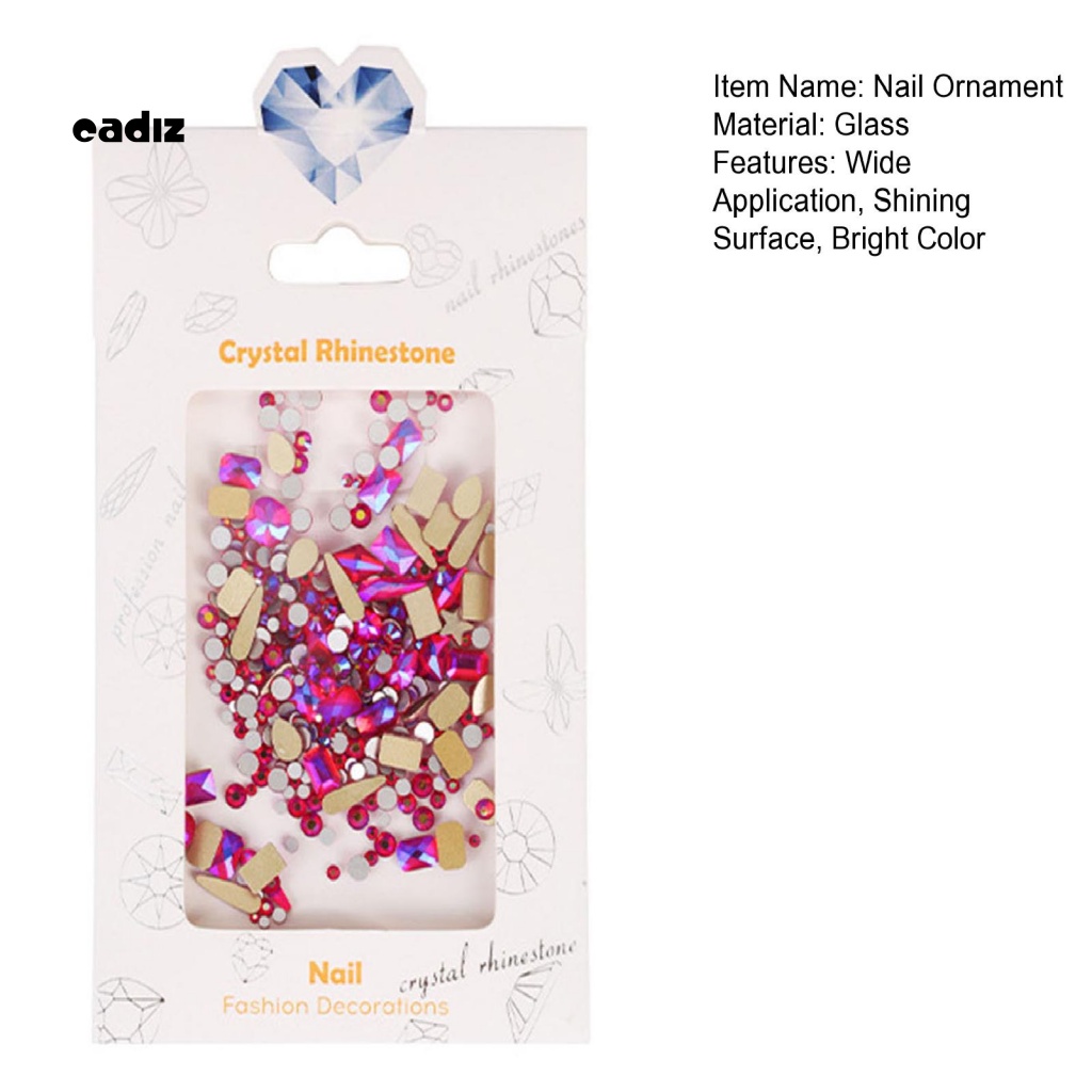 1 Túi Phụ Kiện Trang Trí Móng Tay 3D Lấp Lánh Sang Trọng DIY