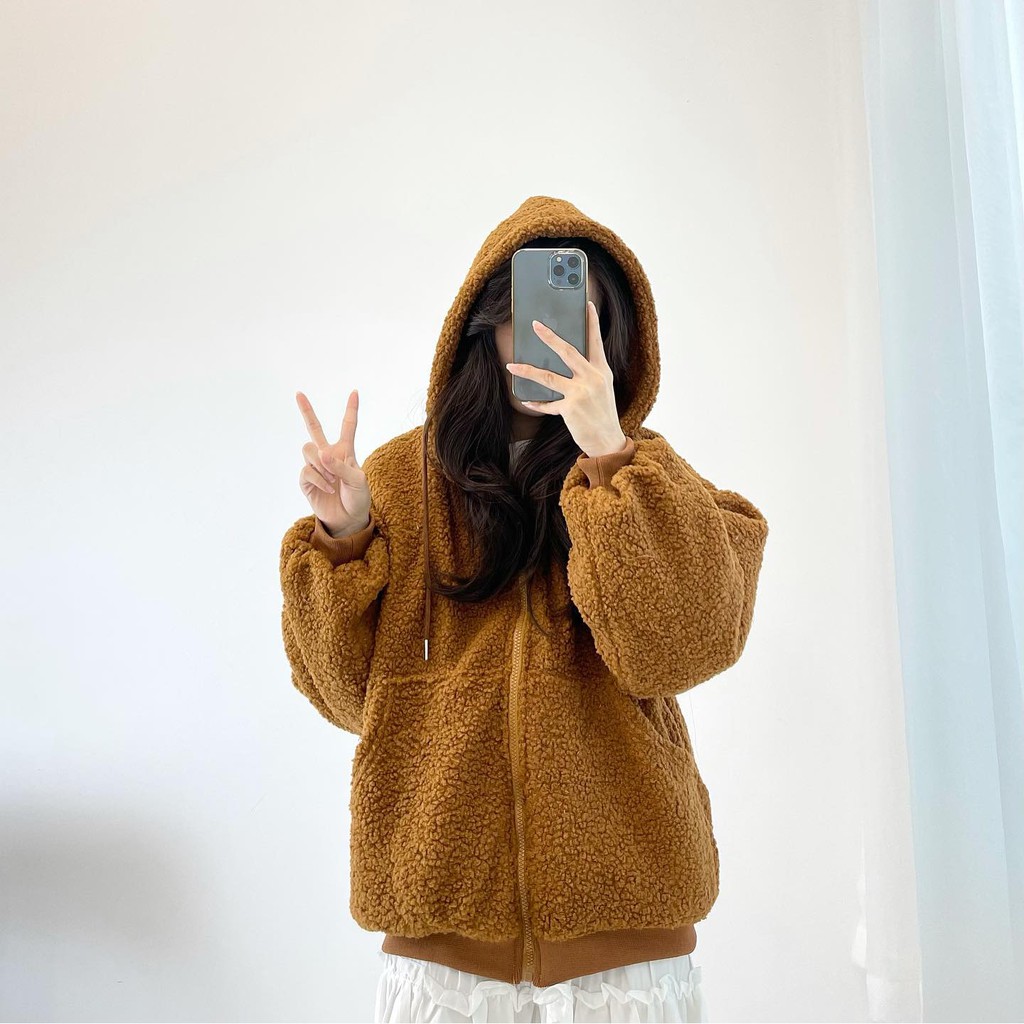 (FREESHIP) Áo khoác lông 3 màu hàng quảng châu Miho house