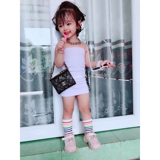 Đầm body hai dây nhỏ cho bé gái
