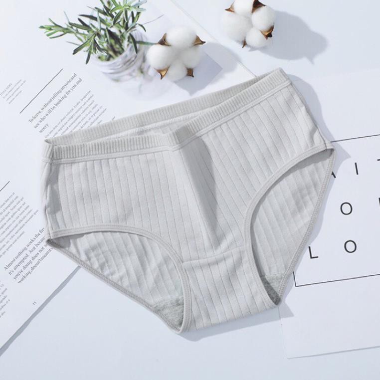 Quần Lót Cotton Tăm Gân Sọc Bản To Xuất Nhật