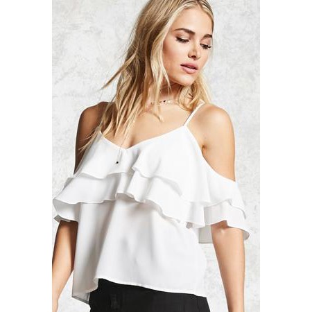 Áo Trễ Vai Open Ruffle Top F21