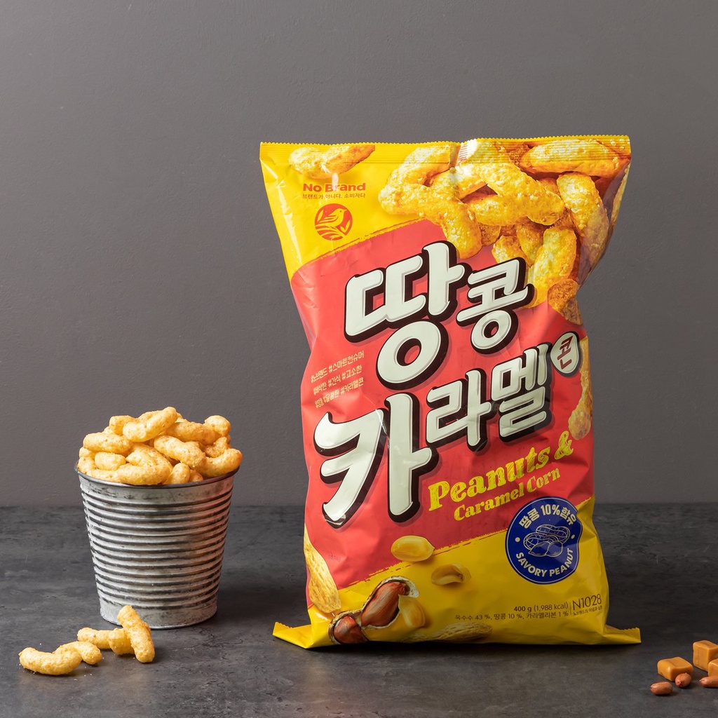 Snack Bắp Vị Đậu Phộng Caramel Size Jumbo No Brand 400g - Emart VN