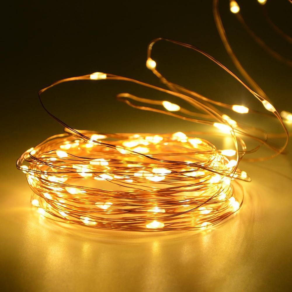 Dây đèn led trang trí 5 mét dùng pin, đèn đom đóm cắm trại Teddy Bear store