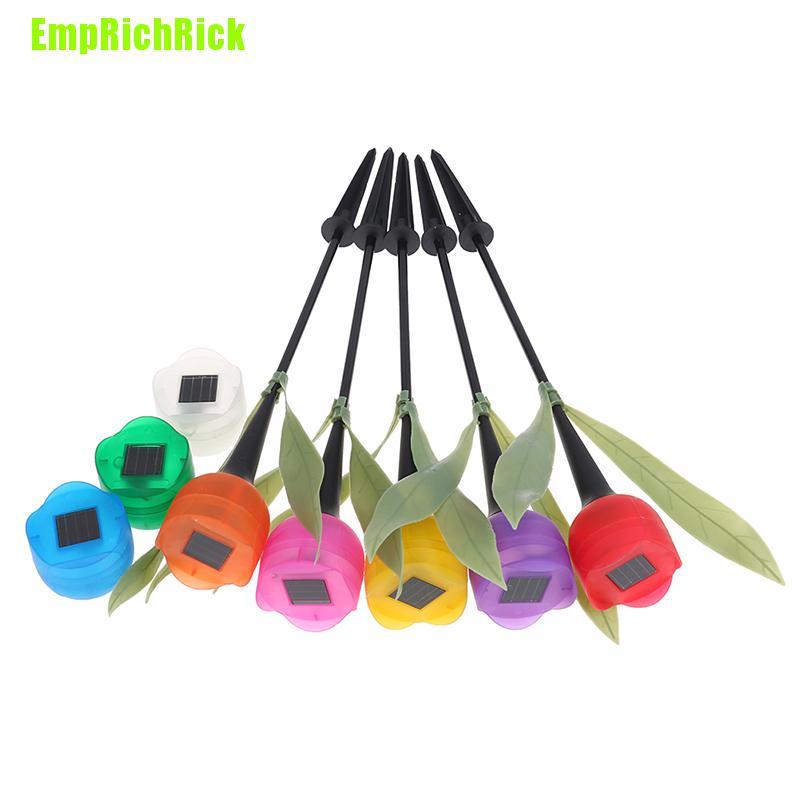 Đèn Led Hình Hoa Tulip Sử Dụng Năng Lượng Mặt Trời Trang Trí Sân Vườn