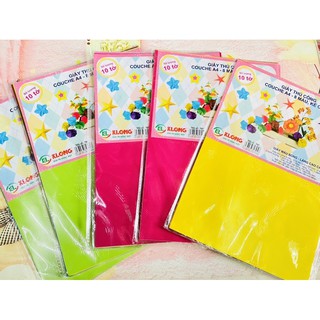 (10 tờ/1 túi) Túi giấy thủ công xé dán A4 nhiều màu hàng công ty