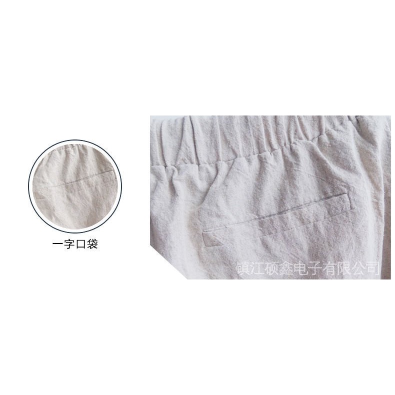 Quần Lửng Ống Rộng Bằng Cotton Lanh Phong Cách Trung Hoa Dành Cho Nam