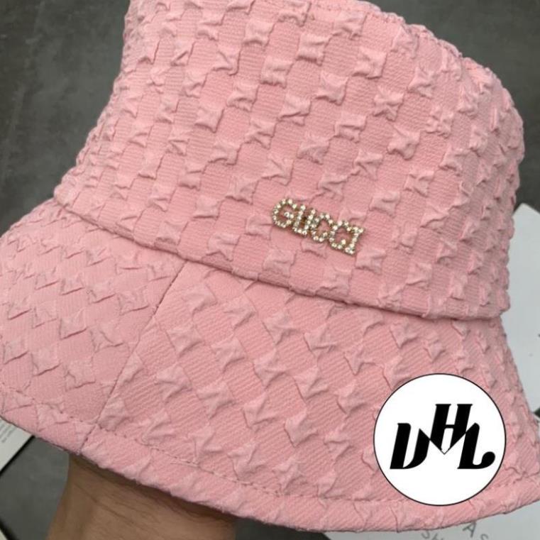 Mũ Bucket Bông Logo GUIICI GC Form Cụp Thời Trang Unisex Nam Nữ