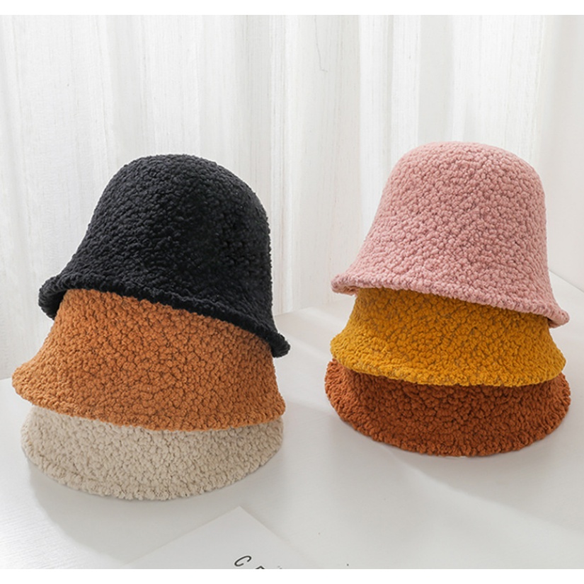 [SẴN]- Mũ nón bucket len cừu phong cách Ulzzang (M56)