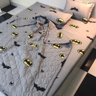 Bộ Chăn Ga Gối Hè Thu 5 Món BatMan Đủ Kích Thước Theo Yêu Cầu