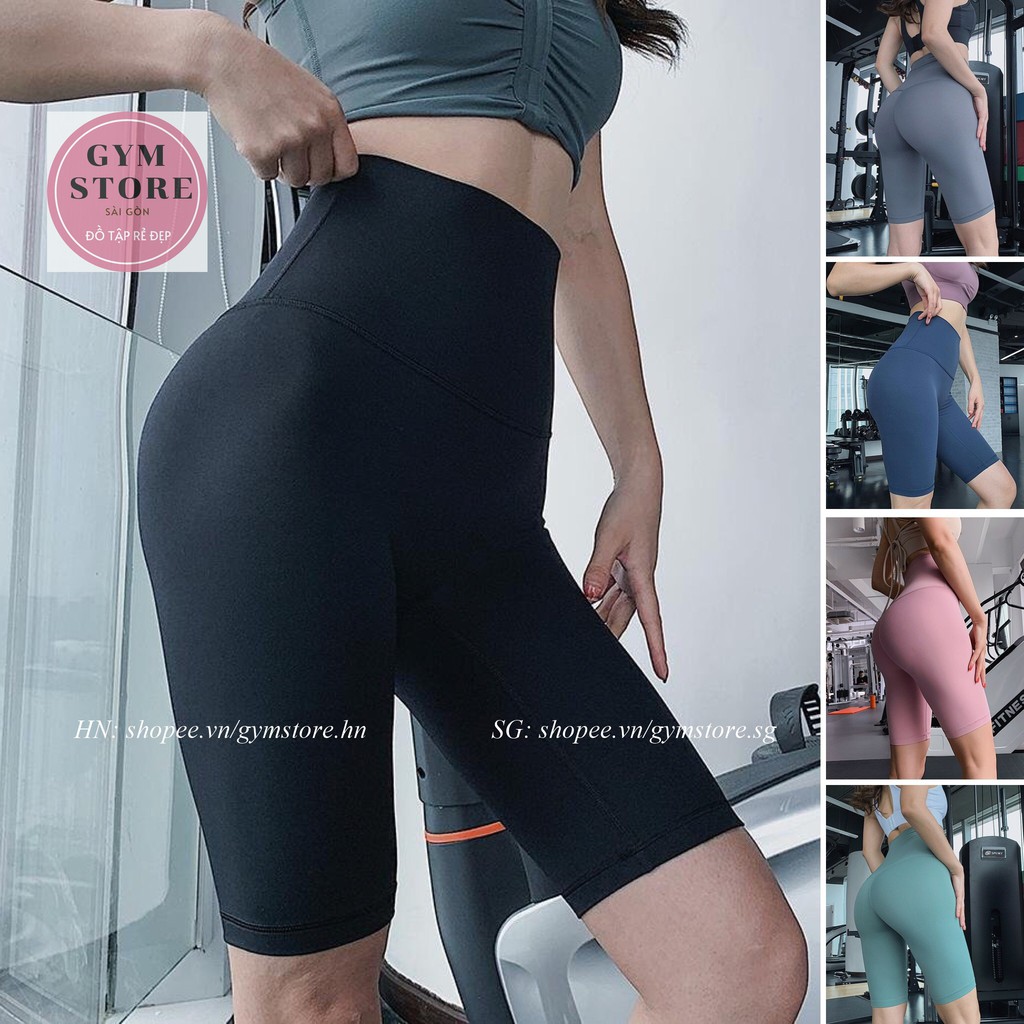 Quần biker short legging đùi ❤️CHO ĐỔI SIZE❤️ tập gym thun poly mịn siêu co giãn cạp cao gen bụng nâng mông 𝐆𝐘𝐌𝐒𝐓𝐎𝐑𝐄 926