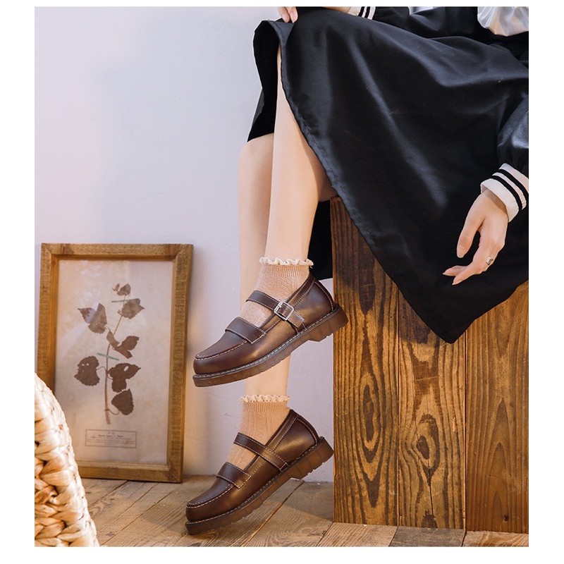 (Video thật) Giày mori vintage oxford học sinh có quai Nhật Bản [Yannie] | BigBuy360 - bigbuy360.vn