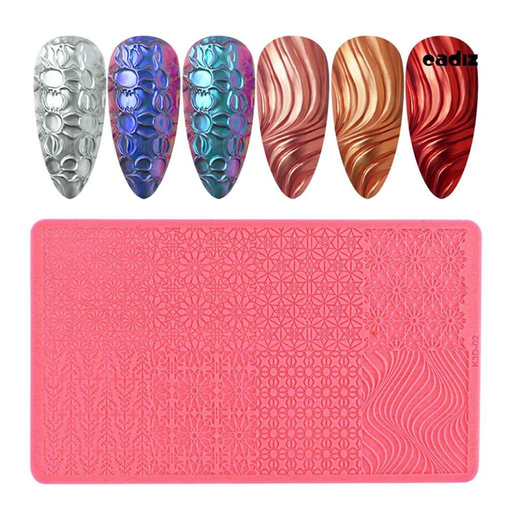 [Hàng mới về] Khuôn silicon tạo họa tiết nhiều màu sắc trang trí móng tay nghệ thuật thời trang dành cho phái đẹp