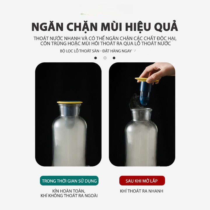 Nút cống chặn mùi hôi cống. Bộ nắp phễu ngăn mùi thoát sàn chống trào ngược ngăn côn trùng khử mùi nhà vệ sinh mẫu 2022