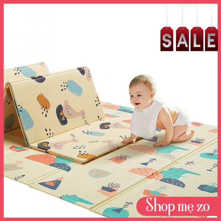 Thảm Xốp Cho Bé Gấp Gọn 2 Mặt Chống Thấm 1m8 2m