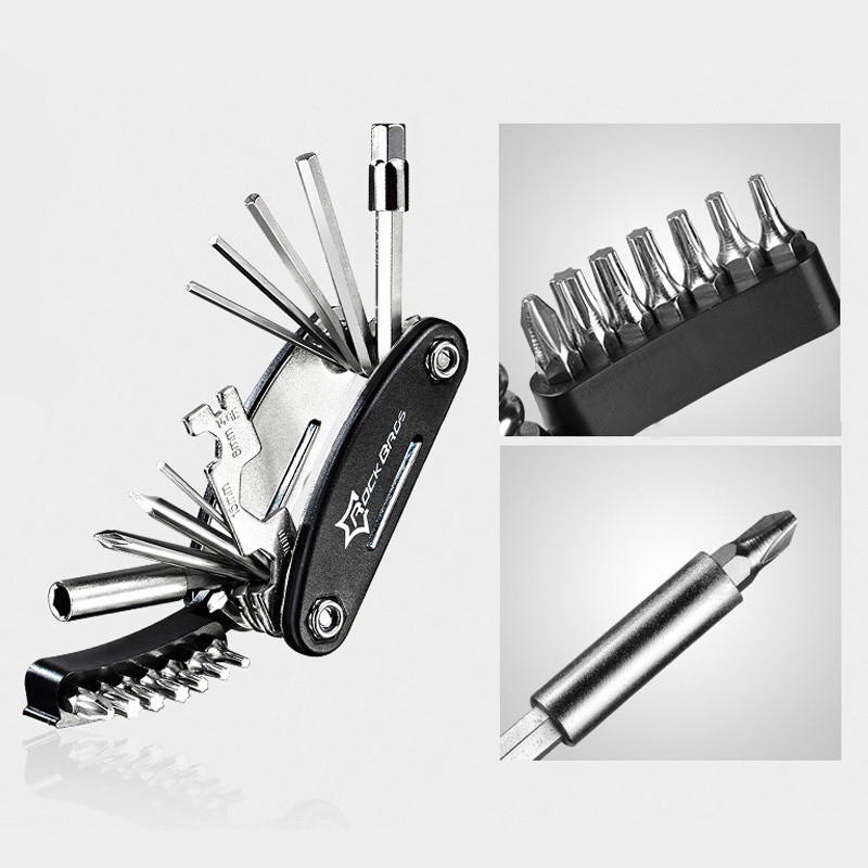 Bộ dụng cụ sửa chữa xe đạp 16 trong 1 ROCKBROS có thể gấp gọn