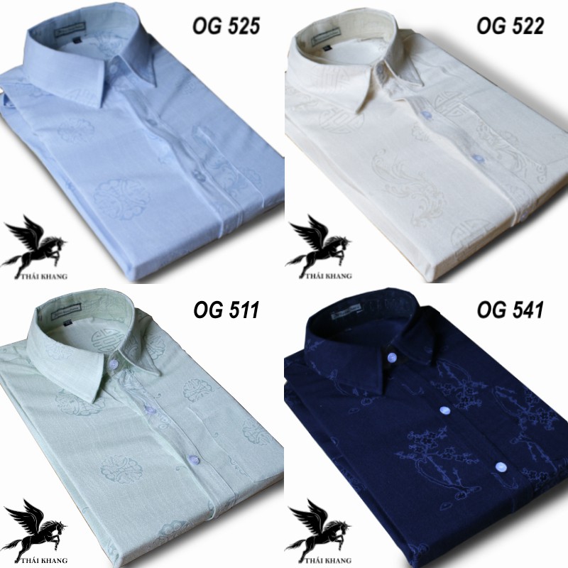 Áo sơ mi nam form rộng trung niên chất đũi siêu mát loại áo sơ mi ngắn tay họa tiết trung niên OG52 | BigBuy360 - bigbuy360.vn