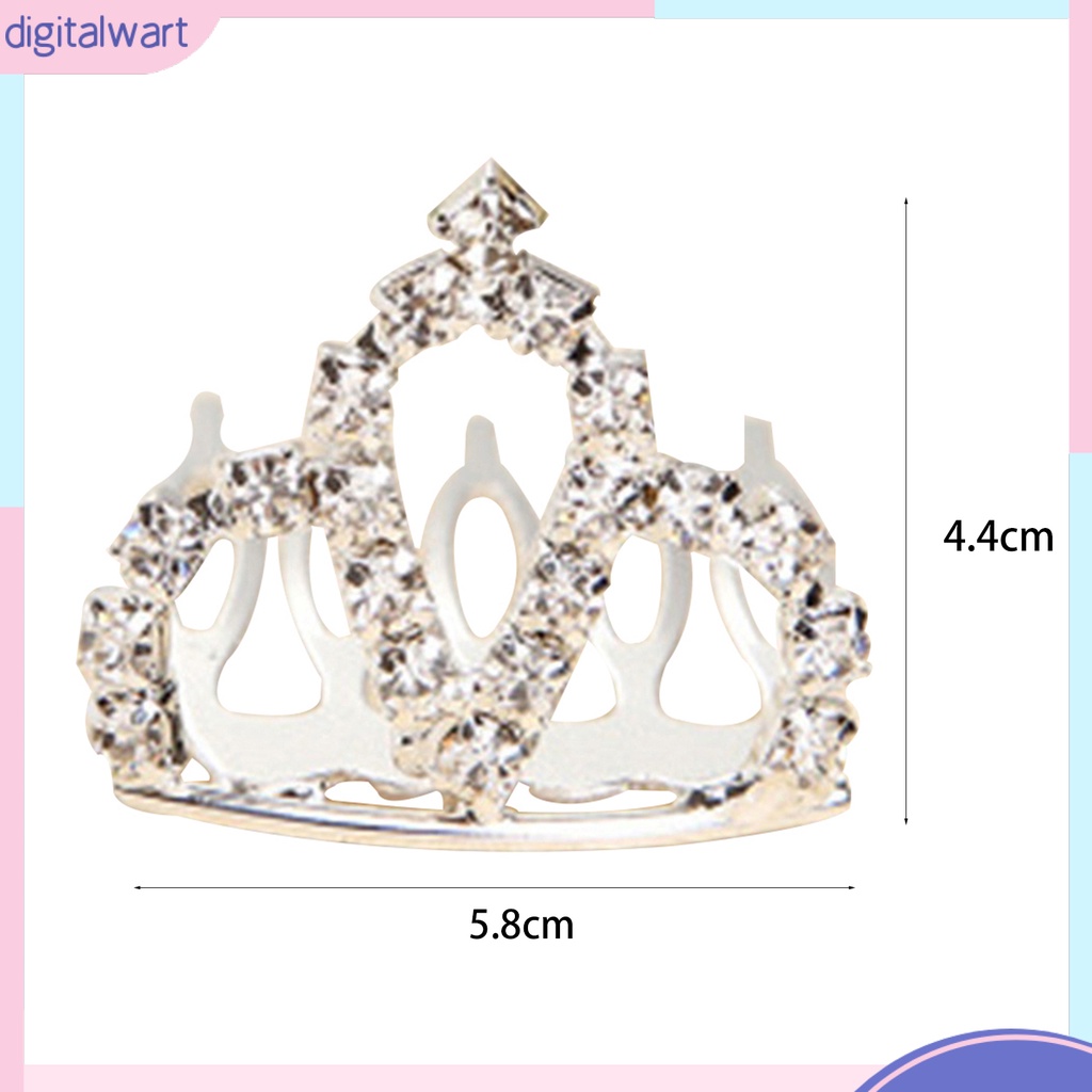 Kẹp tóc lược hình vương miện đính đá phong cách thời trang cho nữ