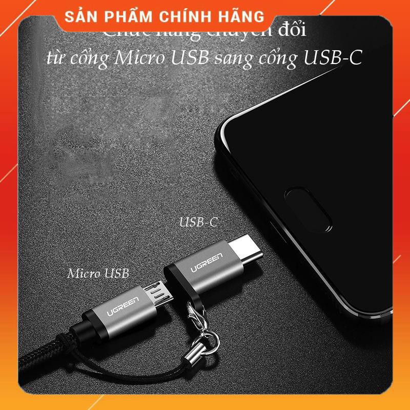 Đầu chuyển đổi Micro USB sang USB type C có hỗ trợ OTG UGREEN US278 50551 dailyphukien