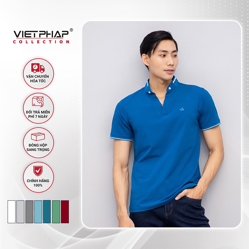 Áo Thun Tay Ngắn Trơn Trụ V Nhiều Màu Chuẩn Form Cao Cấp Việt Pháp 9634 Hàng Chính Hãng