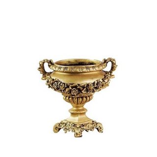 Bình hoa composite lu vàng đồng 1