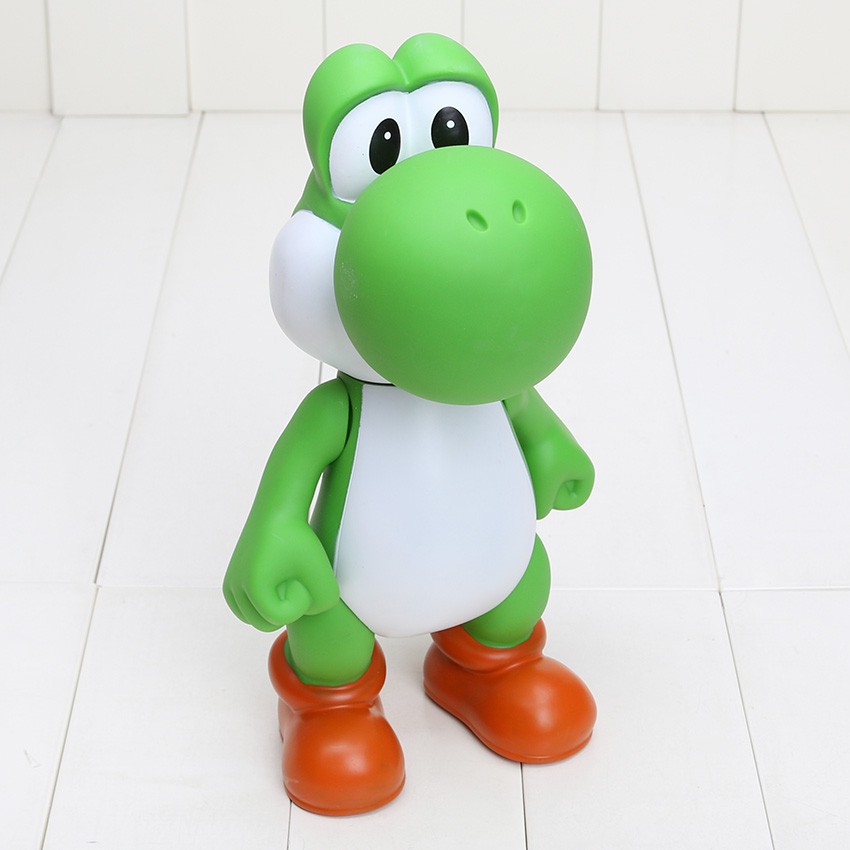 Đồ chơi mô hình nhân vật Super Mario Kinopio Yoshi kích thước 23cm 9inch bằng PVC cao cấp