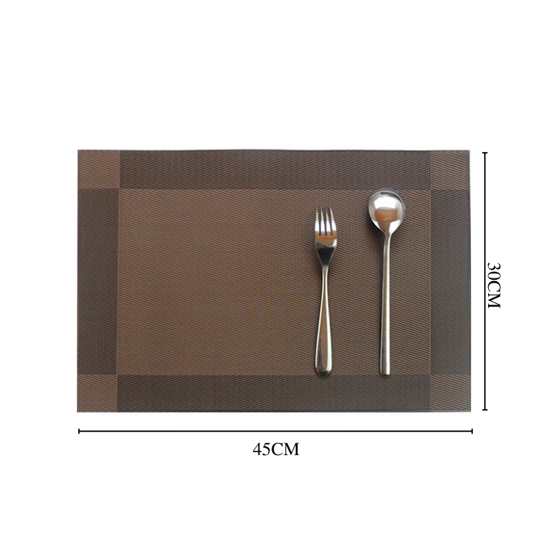 Tấm lót đĩa ăn placemat, miếng lót bàn ăn bằng nhựa PVC kích thước 45x30cm Adela.T01