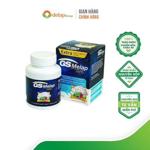 Thực Phẩm Chức Năng GS Melap Rapid Hỗ Trợ Ngủ Ngon, Ngủ Sâu Giấc, Cải Thiện Giấc Ngủ Hộp 1 Lọ 20 Viên