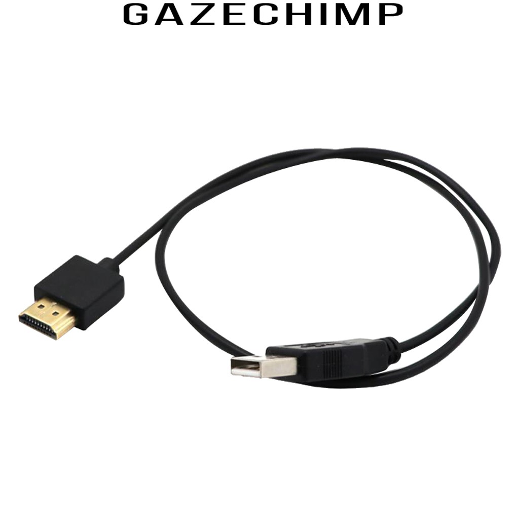 Dây cáp sạc màu đen chuyển đổi từ USB sang cổng HDMI HDTV