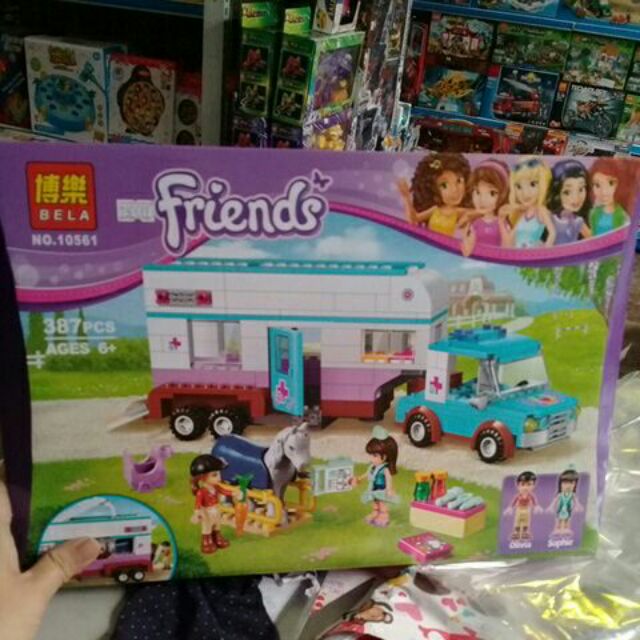 Lego friend 10561. Lắp ghép xe chăm sóc thú y của sophie và olivia.
