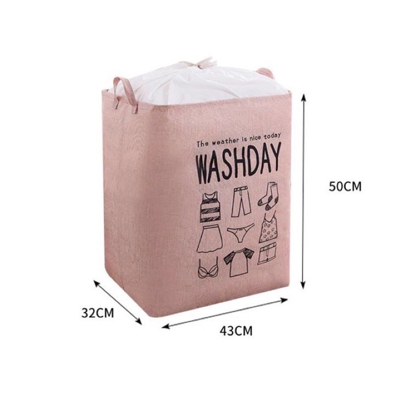 Giỏ đựng quần áo bằng vải cỡ lớn, túi đựng chăn màn đa năng washday có thể gấp gọn