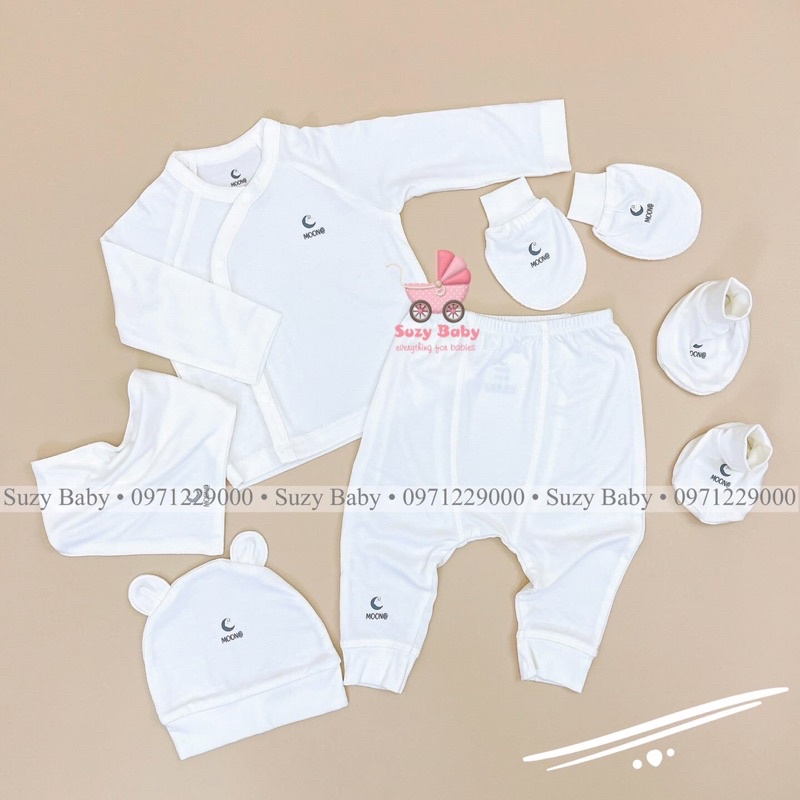 SET BỘ SƠ SINH MOON PETIT đầy đủ phụ kiện, Suzy baby