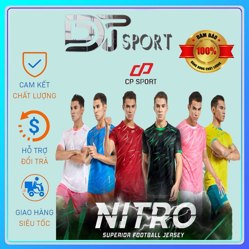 Quần áo Bóng đá CP Nitro ,Bộ Đồ Đá Bóng Không Logo Vải Mè ,Thấm Hút Mồ Hôi Cao Cấp