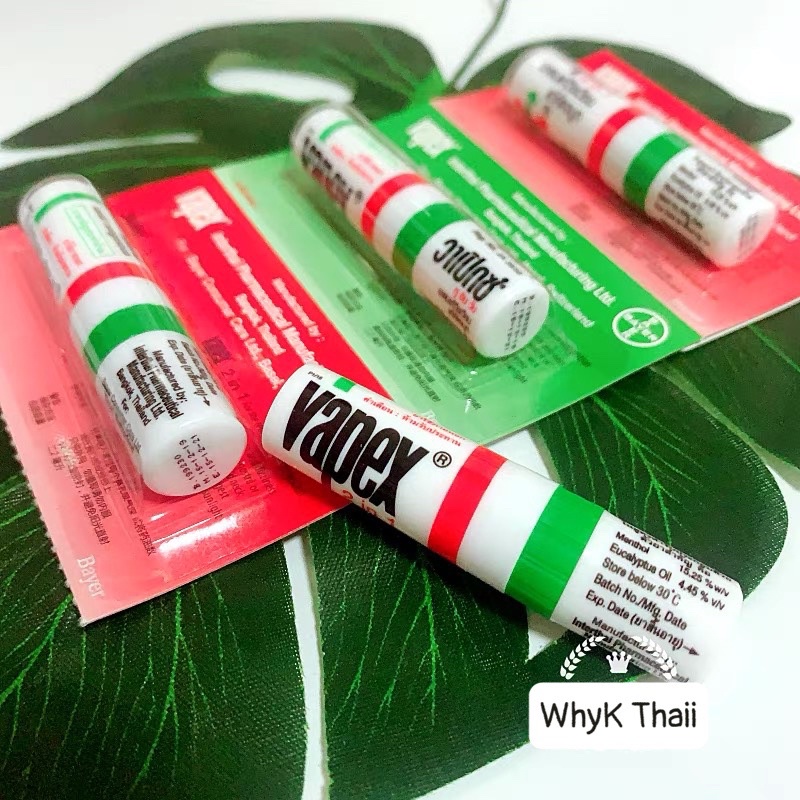 Ống Hít Thông Mũi Vapex Hương Bạc Hà Bạch Đàn Thái Lan Chính Hãng