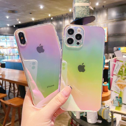 iPhone case is suitable for iPhone 11Pro Max 12 Pro 12 Pro Max 12 mini11 pro 7/8 Plus 7/8 se20 transparent color light mobile phone case