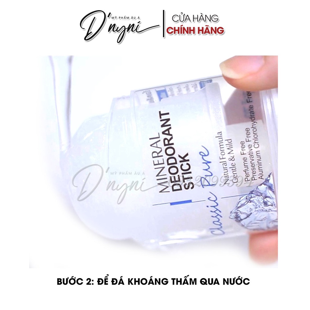 Lăn Khử Mùi Đá Khoáng Deo KLEAR MINERAL DEODORANT STICK 70 Gram Thái Lan