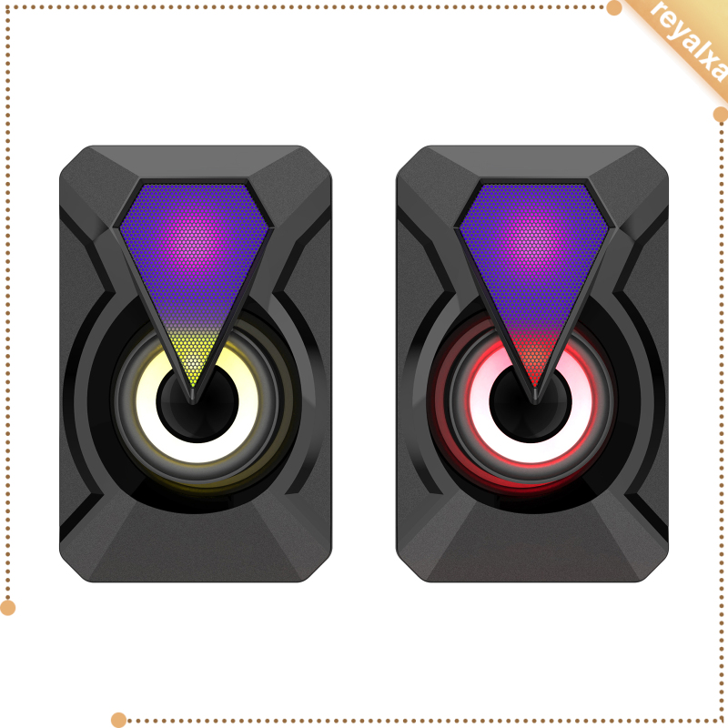 Loa Máy Tính Đa Phương Tiện 3w X 2 Stereo 2.0 Với Đèn Led Rgb 3.5mm | BigBuy360 - bigbuy360.vn