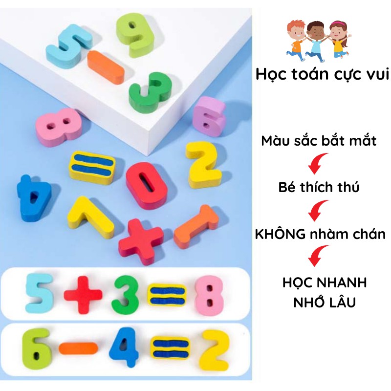 Đồ chơi câu cá gỗ thông minh AIQ Store kèm bảng chữ cái, chữ số 63 chi tiết phát triển trí tuệ tư duy cho bé yêu