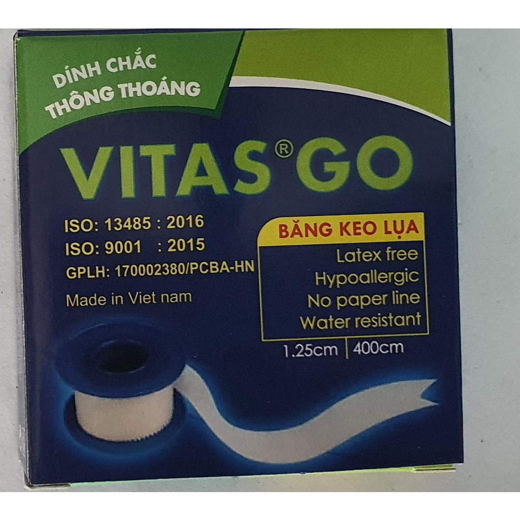 Băng Keo Lụa VIDUGO, VITAS'GO Khổ 1.25 cm  Độ Dài 400cm